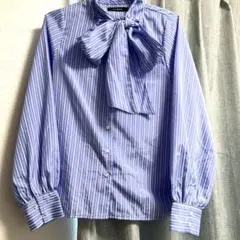 w closet ストライプ ボウタイブラウス 長袖のサムネイル