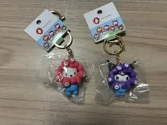 サンリオ　ミャクミャクなりきり立体マスコットキーホルダー ポチャッコ　クロミ