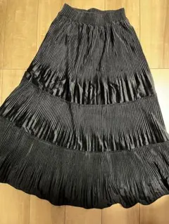 ロングフレアスカート　ブラック