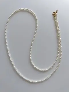 フランスアンティークスフレビーズネックレス　小粒のバロックスフレ