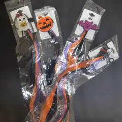子ども　髪エクステ　ハロウィン 仮装　ヘアアクセ　クリップ　 ハロウィン