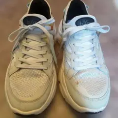 b/m メッシュ厚底スニーカー ホワイト