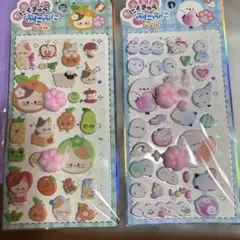 【肉球】かわいいキャラクターシールセット 2シート肉きゆう付き