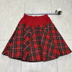 赤チェック スカート