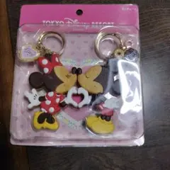 新品　未使用　ディズニーリゾートミッキーミニーペアキーチェーン