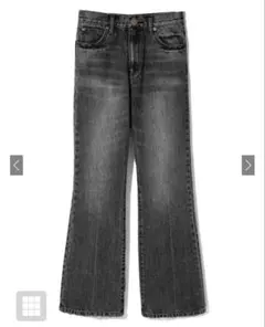 フレアデニムパンツ　GRL ブラック　cu161