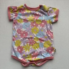 BREEZE 花柄　半袖ロンパース　カラフル