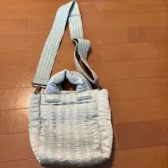 【大特価・niko and…】 淡い緑のキルティングバッグ