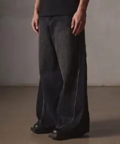 GRANCY ZipDesign Buggy DenimPants