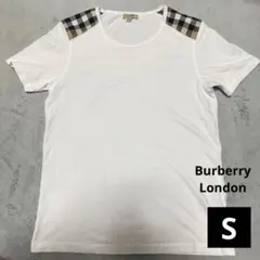 BURBERRY ホワイト Tシャツ ノバチェック　バーバリー　S London