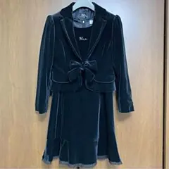 女の子フォーマル 3点セット 120cm ファー付き スーツ ワンピース ドレス