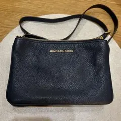 MICHAEL KORS ネイビーレザー ショルダーバッグ