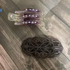 CLIP PARISクリップパリス&Ks ラメ&ビジュー　バレッタ　2点セット