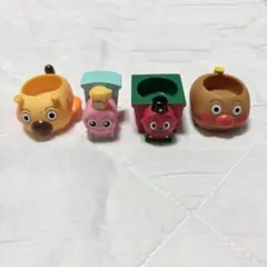 アンパンマン ソフビ 指人形 乗り物 4点 セット