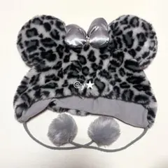 [美品] ヒョウ柄ファンキャップ シルバー グレー ミニー 旧版のサムネイル