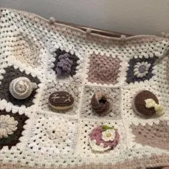 カフェタイム❤️立体モチーフブランケット❤️