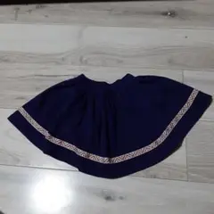 80cm フタフタ スカート 紺色 ネイビー 80