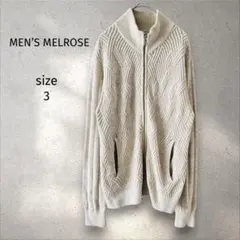 MEN’S MELROSE ＊ジップアップニット カーディガン ベージュ 【3】のサムネイル