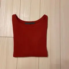 半袖リブニット