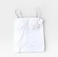 UNIQLO エアリズムコットンブラチューブトップ カップ付き ホワイト S