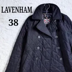 LAVENHAM　キルティングジャケット　ダブルブレスト　濃紺　M〜L