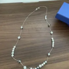 値下げ❗️Swarovski パールとクリスタルのロングネックレス