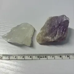 天然石 原石 2個セット 水晶 アメジスト