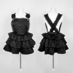 Dimmoire ディムモアール キルティングサロペット ワンピース ブラック 送料無料 美品 dimmoire キルティングサロペット ジャンバー