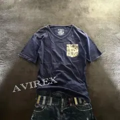 AVIREX y2k archive tee street ネイビーフェードのサムネイル
