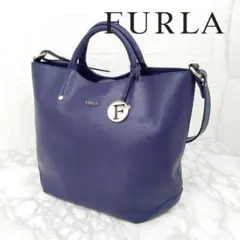 FURLA フルラ 2WAY ショルダーバッグ レザー チャーム付 A4可のサムネイル