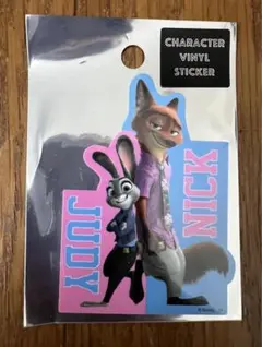ディズニー　ズートピア2 クリアステッカーシール　スマホケース　ニック　ジュディ