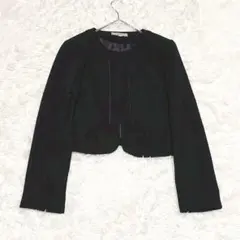 セオリア ノーカラージャケット 11AR 黒色 フォーマル しまむら Z9050