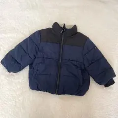 プティマイン 中綿ダウンジャケット　アウター　ネイビー　男の子　90