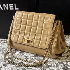 CHANEL チョコバー ショルダーバッグ ダブルチェーン 正規品 シリアル有のサムネイル