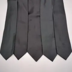 ビジネス用ネクタイ 5本セット　まとめ売り　黒色