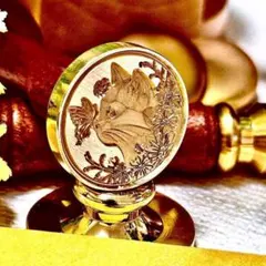 【猫と蝶】シーリングスタンプ用ヘッド