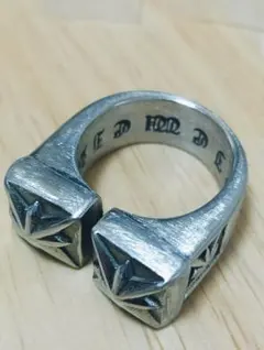 ゴシック スター スパイク ナックルリング ヘビーマット シルバー 23g