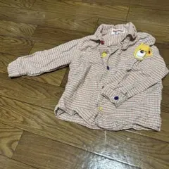 90cm ミキハウス シャツ　男の子　チェック クマ