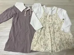 ベビー 赤ちゃん 女の子 長袖シャツ ワンピース 90