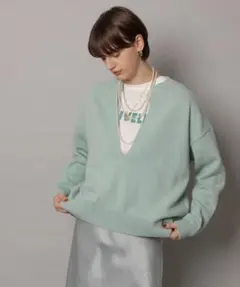 8G SHOOTポップコーンニットヘンリーネックシャツ サイズ L 美品 