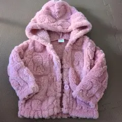 【未使用】ピンク フード付きアウター 12-18M