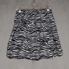GORGE♡タグ付き未使用♡ミニ丈 台形スカート ゼブラ柄 コットン100% F