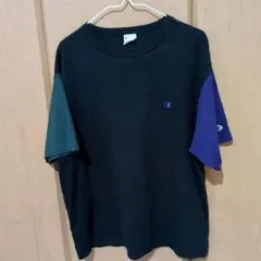 Champion カジュアルTシャツ ブラック/グリーン/パープル　Мサイズ
