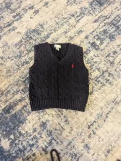 【6/2まで】Ralph Lauren　ベスト ネイビー　18m:80センチ