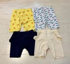 ユニクロ　ドライレギンス5分丈　4点セット90cm サングラス柄　フリル　保育園