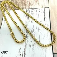 【新品 送料無料】 G07 ゴールド チェーン ネックレス メンズネックレス