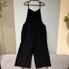 黒 サロペット パンツ　レディース