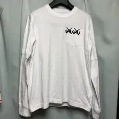 sacai kaws ロンT Flock Print Long Sleeve T