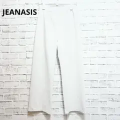 JEANASIS ジーナシス ワイドパンツ F 白 ジャガード ウエストゴム