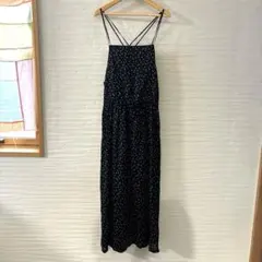 ツルバイマリコオイカワ Papillion オールインワン 肩リボン付き 水玉 